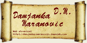 Damjanka Maranović vizit kartica